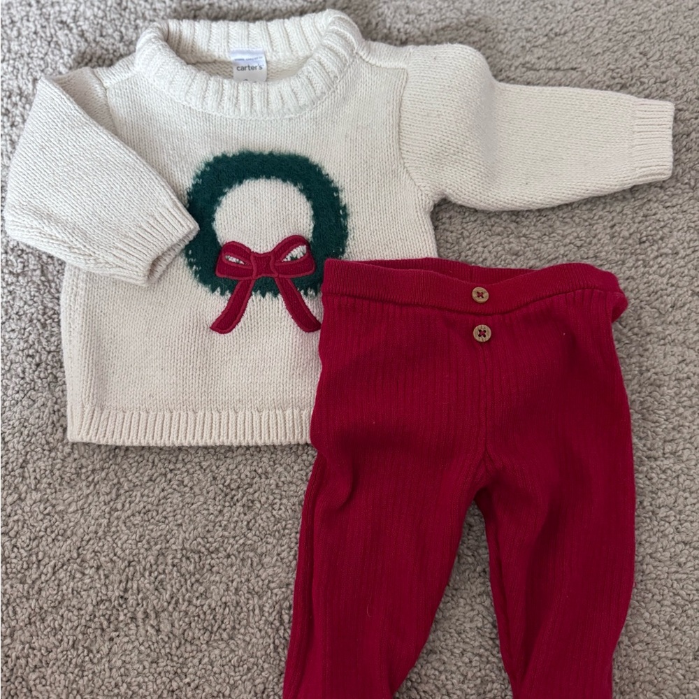 Carter's Cream and Red Kids Matching Set
